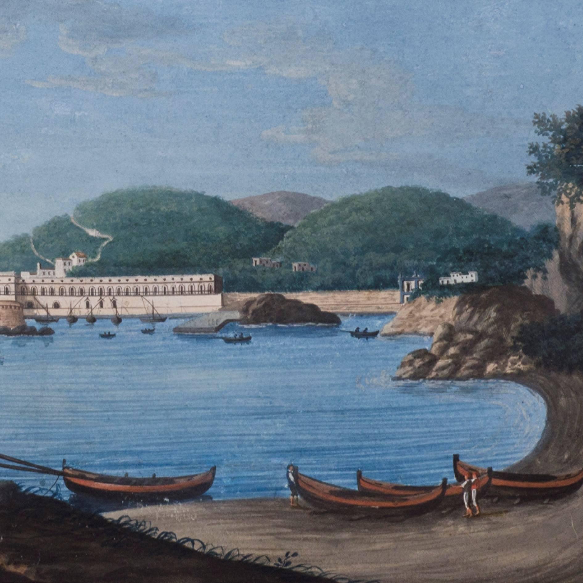 Ponza-Insel – Öl auf Leinwand – 18. Jahrhundert (Grau), Figurative Painting, von Unknown