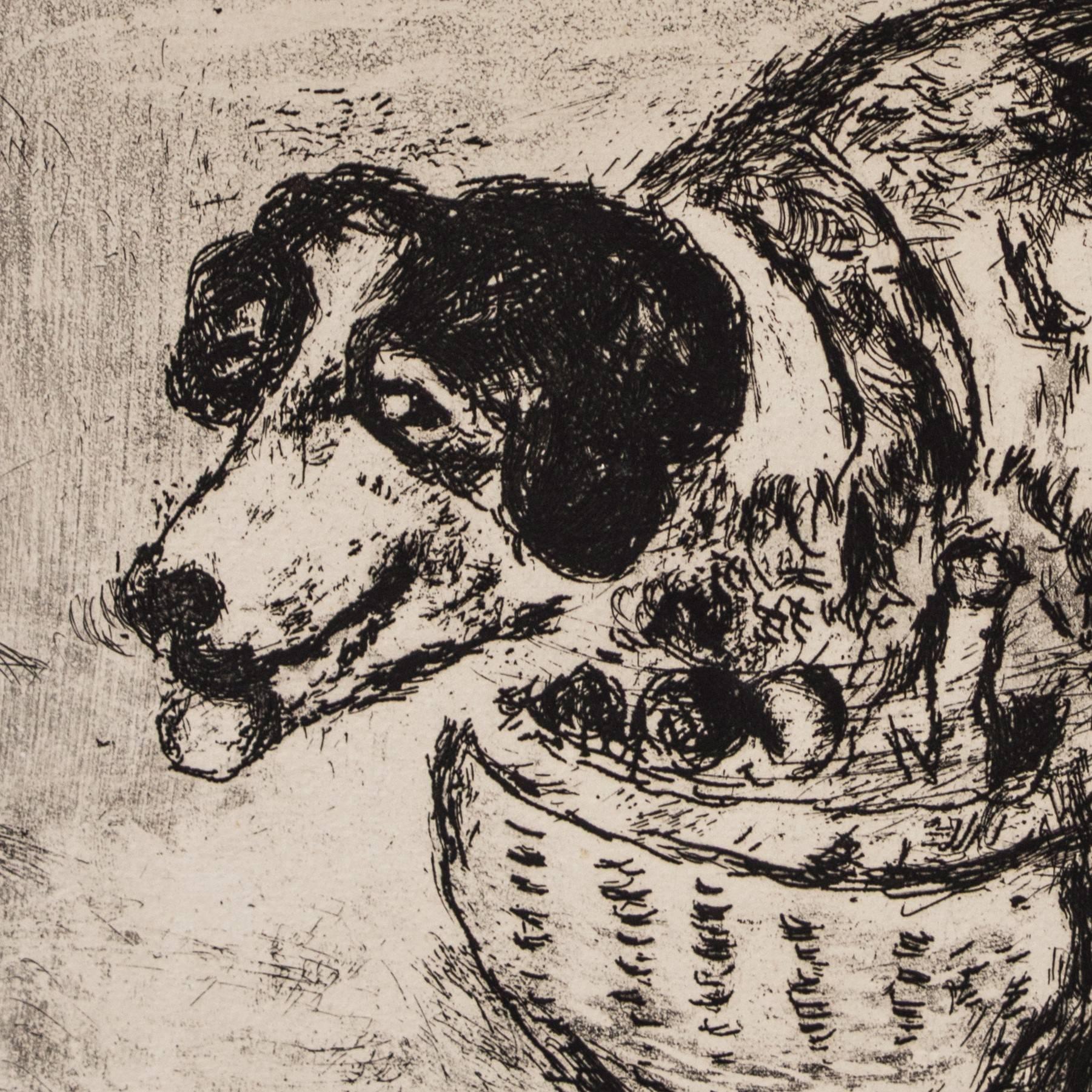 Le Chien qui Porte à Son Cou le Diner de son Maître - Print by Marc Chagall