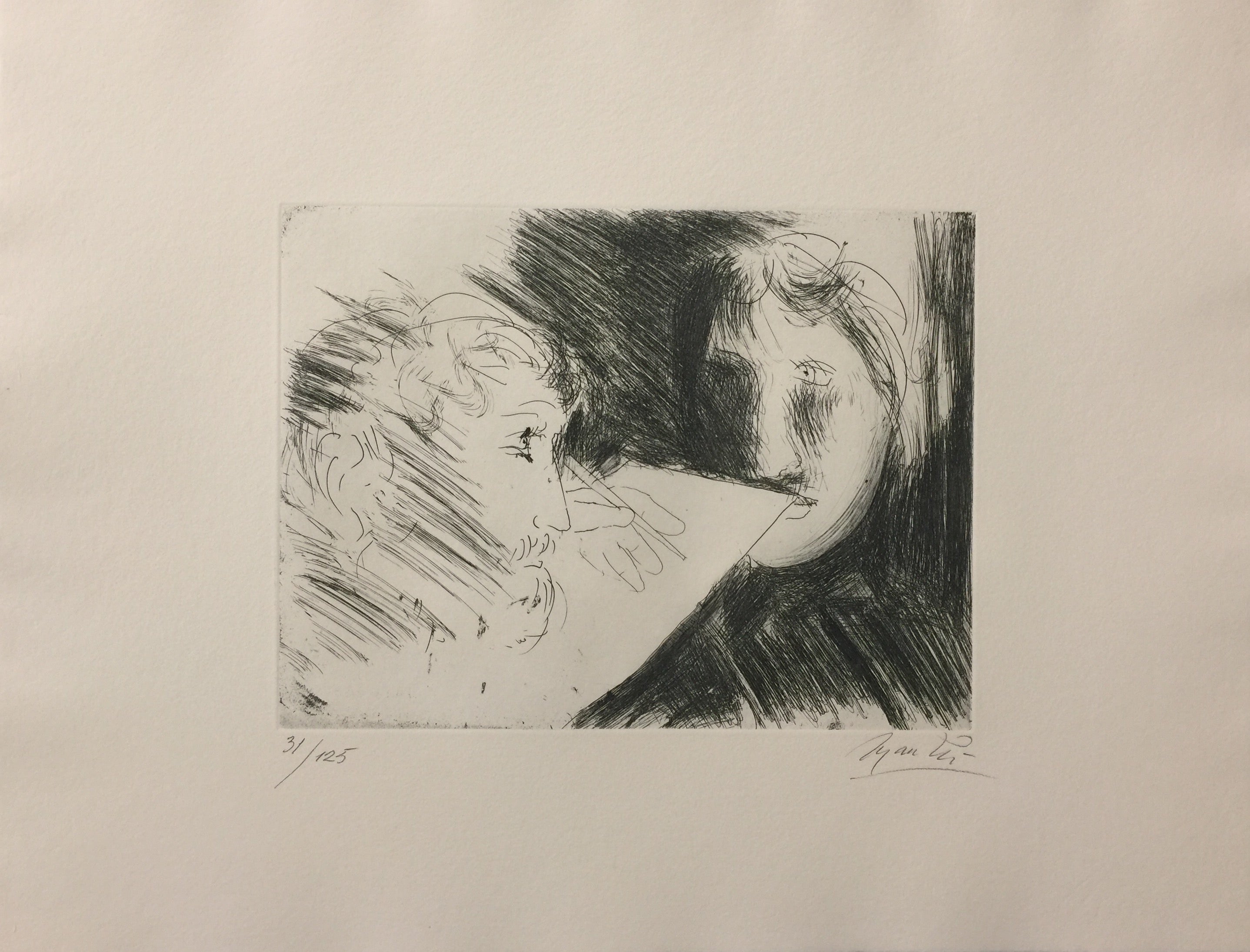 Manzú Step of Dance I Original Etching by Manzù