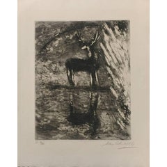 Le Cerf se Voyant dans l'Eau 9