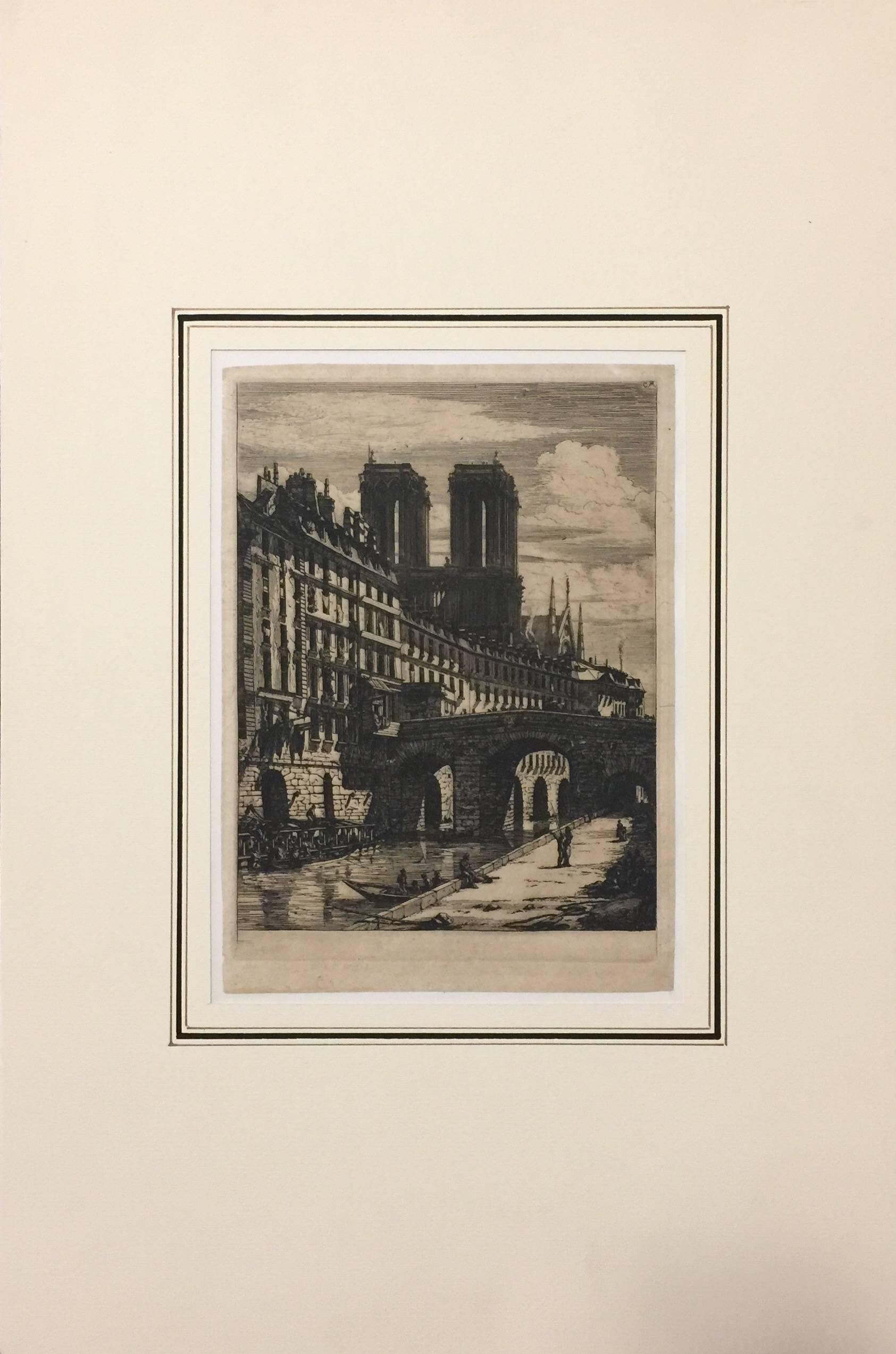 Le Petit Pont - Print by Charles Meryon
