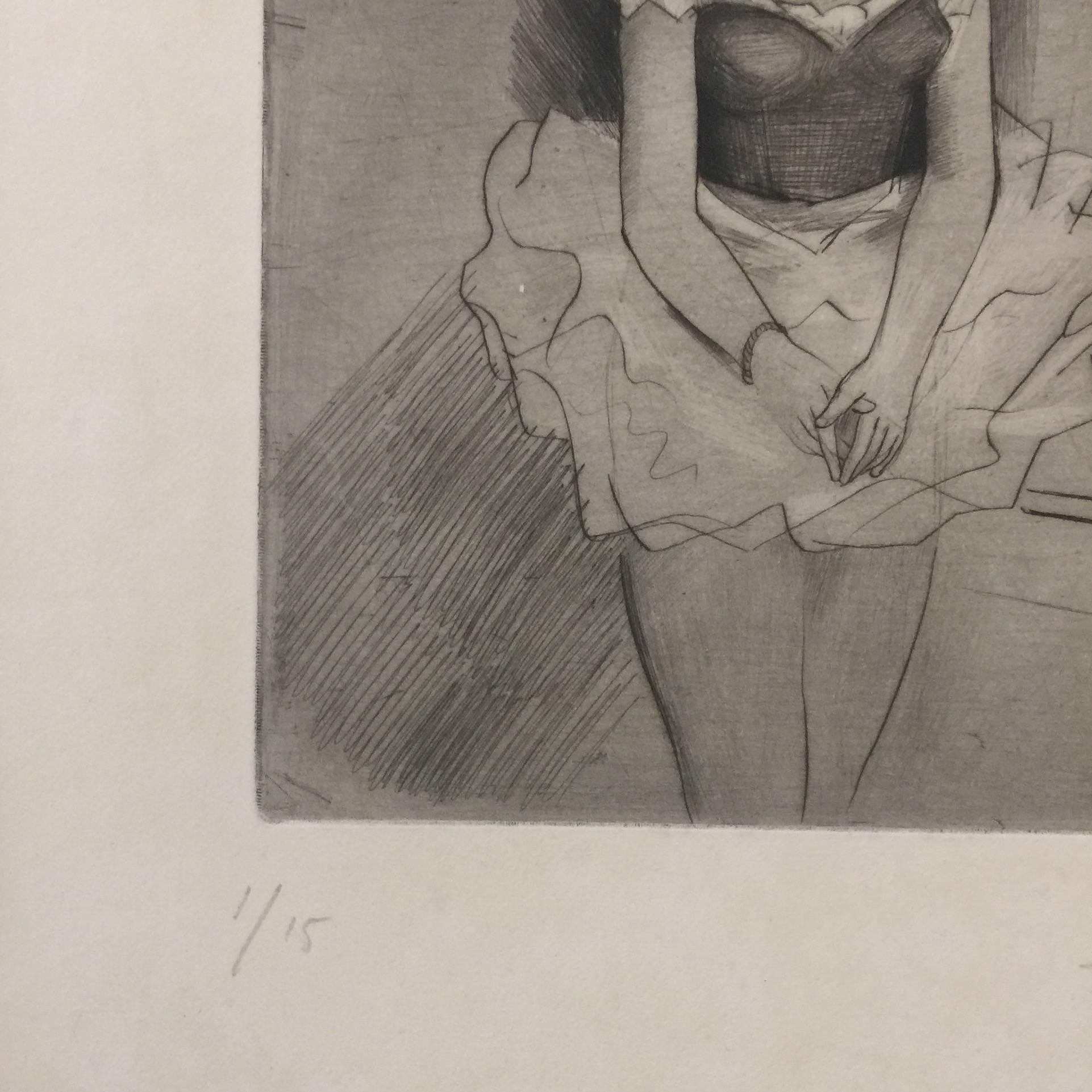 Dancer - Etching by Theodore Stravinsky - 1932 For Sale 2
