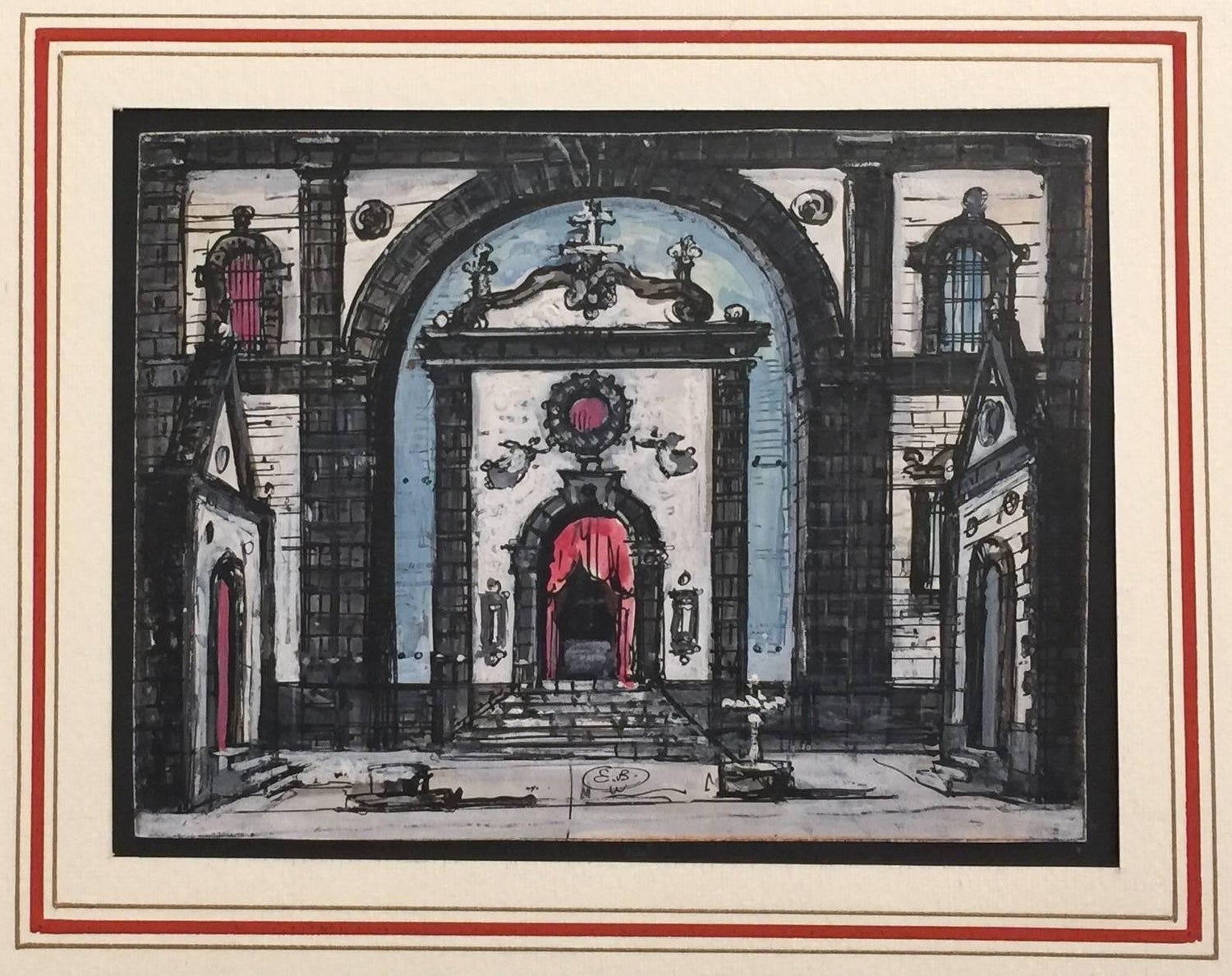 Eugene Berman Study For A Scenography For Sale At 1stdibs