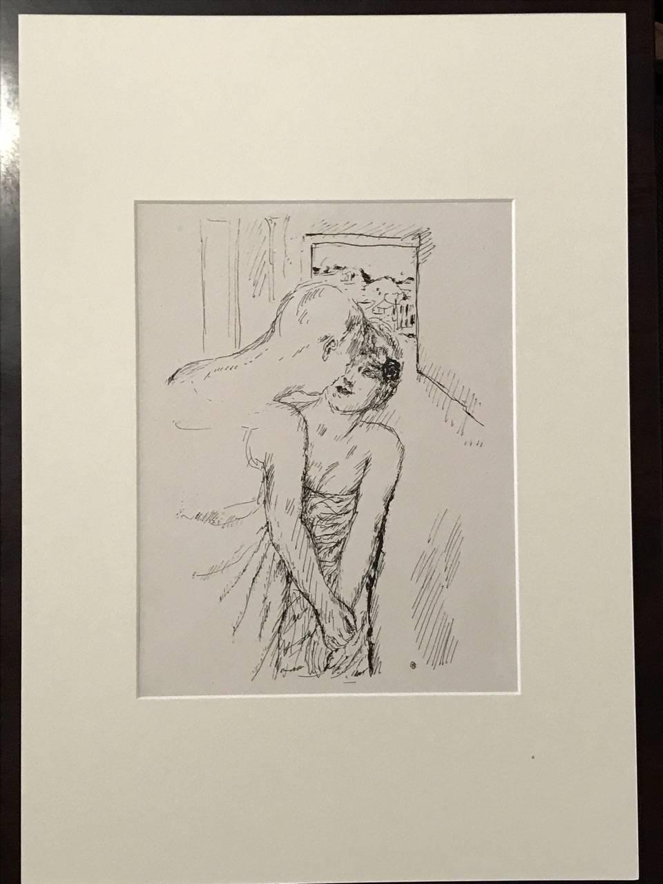 The Kiss - Original Lithograph by Pierre Bonnard 1