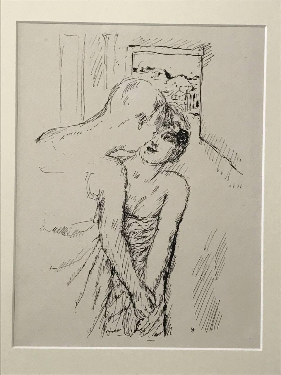 Le baiser, by Pierre Bonnard. Signed on plate..

Dimensions 33x24.5 cm 
With Passepartout 37x53 cm.

This artwork is shipped from Italy. Under existing legislation, any artwork in Italy created over 50 years ago by an artist who has died requires a