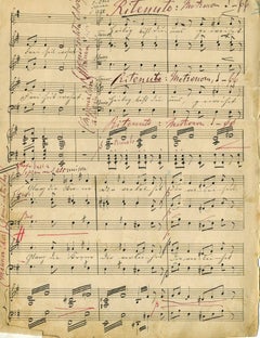 Original Musical Manuscript by Franz Liszt