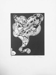 Gravure pour 10 Origine - Original Woodcut Print by Wassily Kandinsky