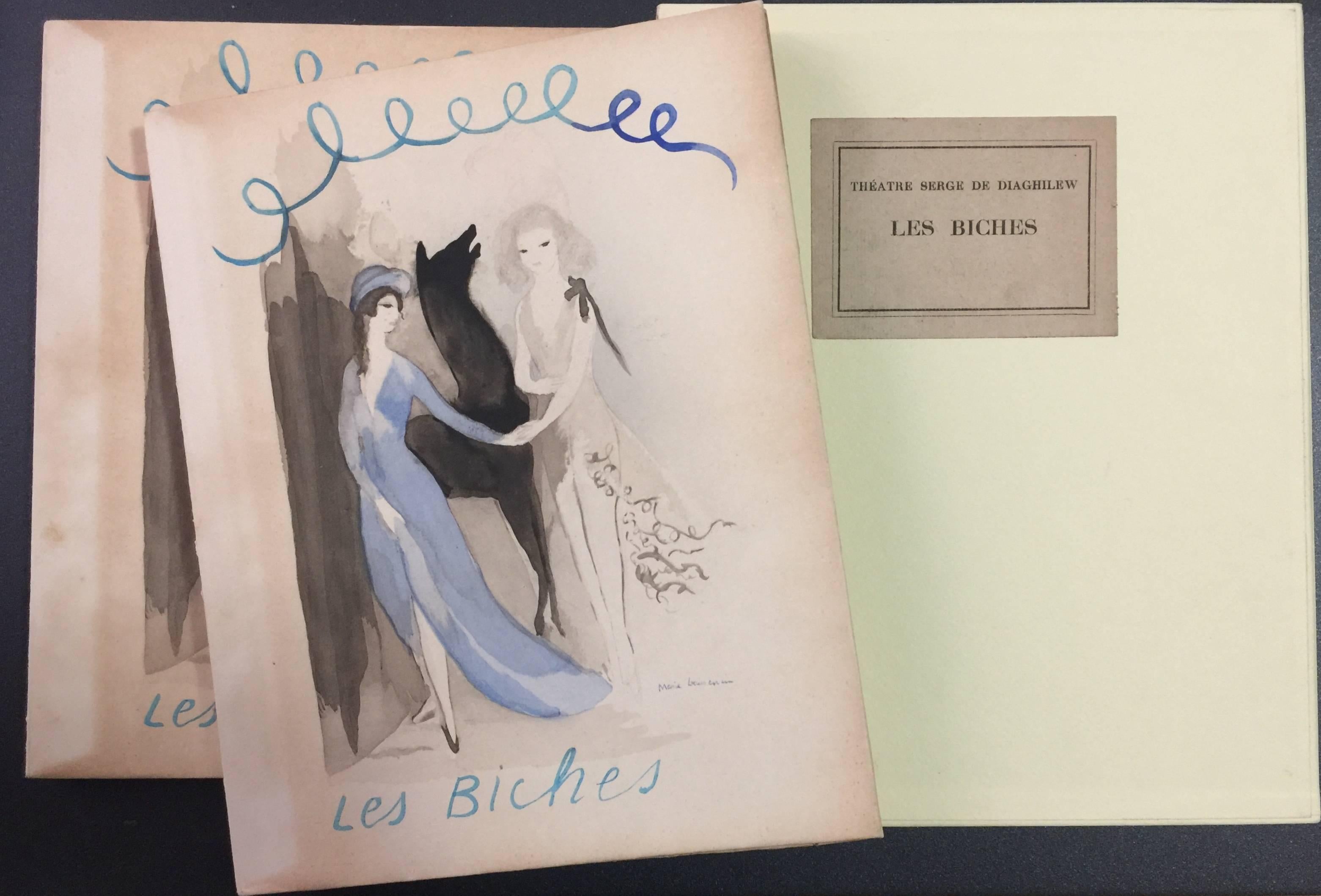 Les Biches (on Hollande Van Gelder paper) - Original Illustrated Book - 1924 - Art by Marie Laurencin