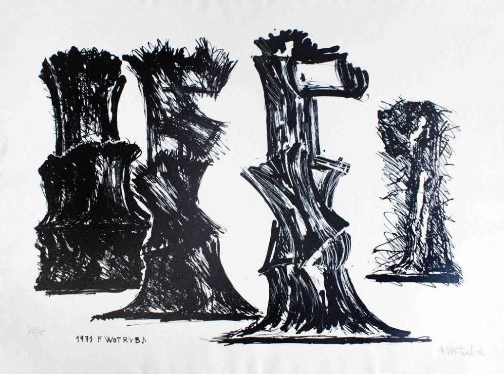 Fritz Wotruba Abstract Print - Abstract