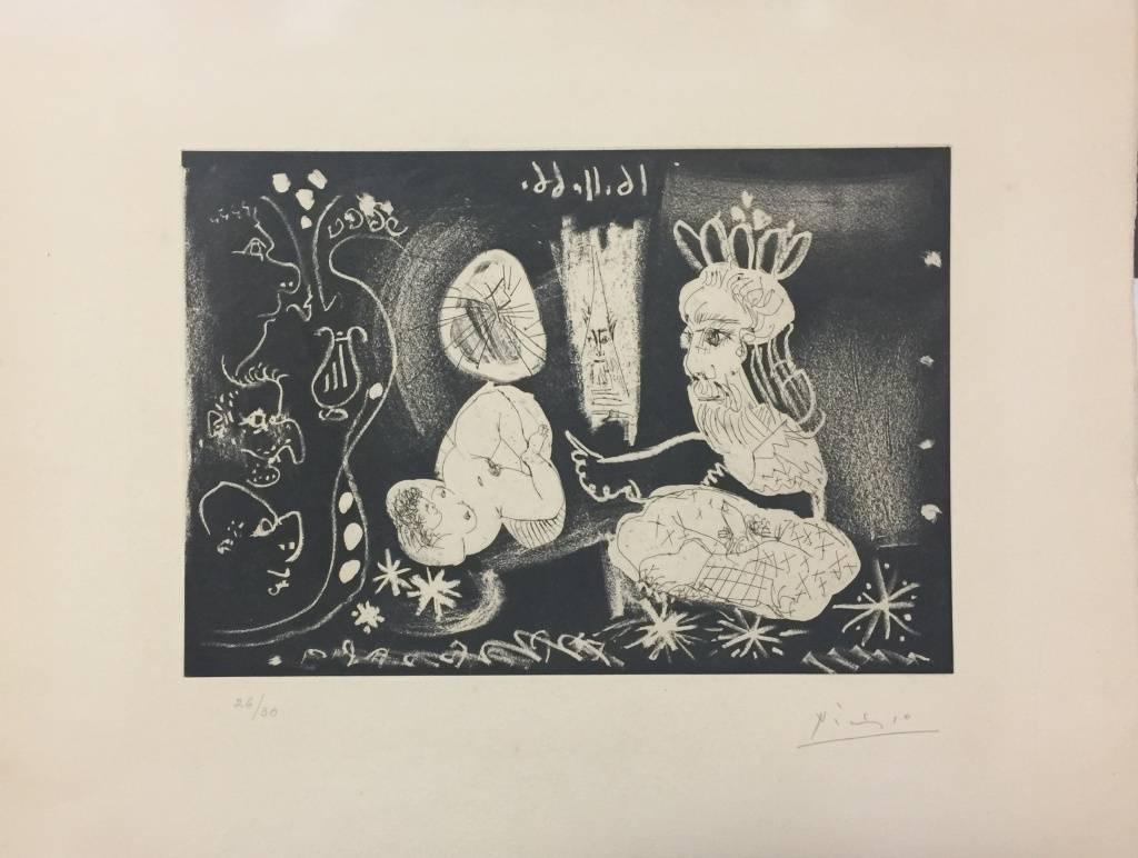 Pablo Picasso Abstract Print - Le Cocu Magnifique - Plate V