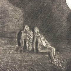 "Les Fleurs du Mal" - Original Etching by Odilon Redon - 1923
