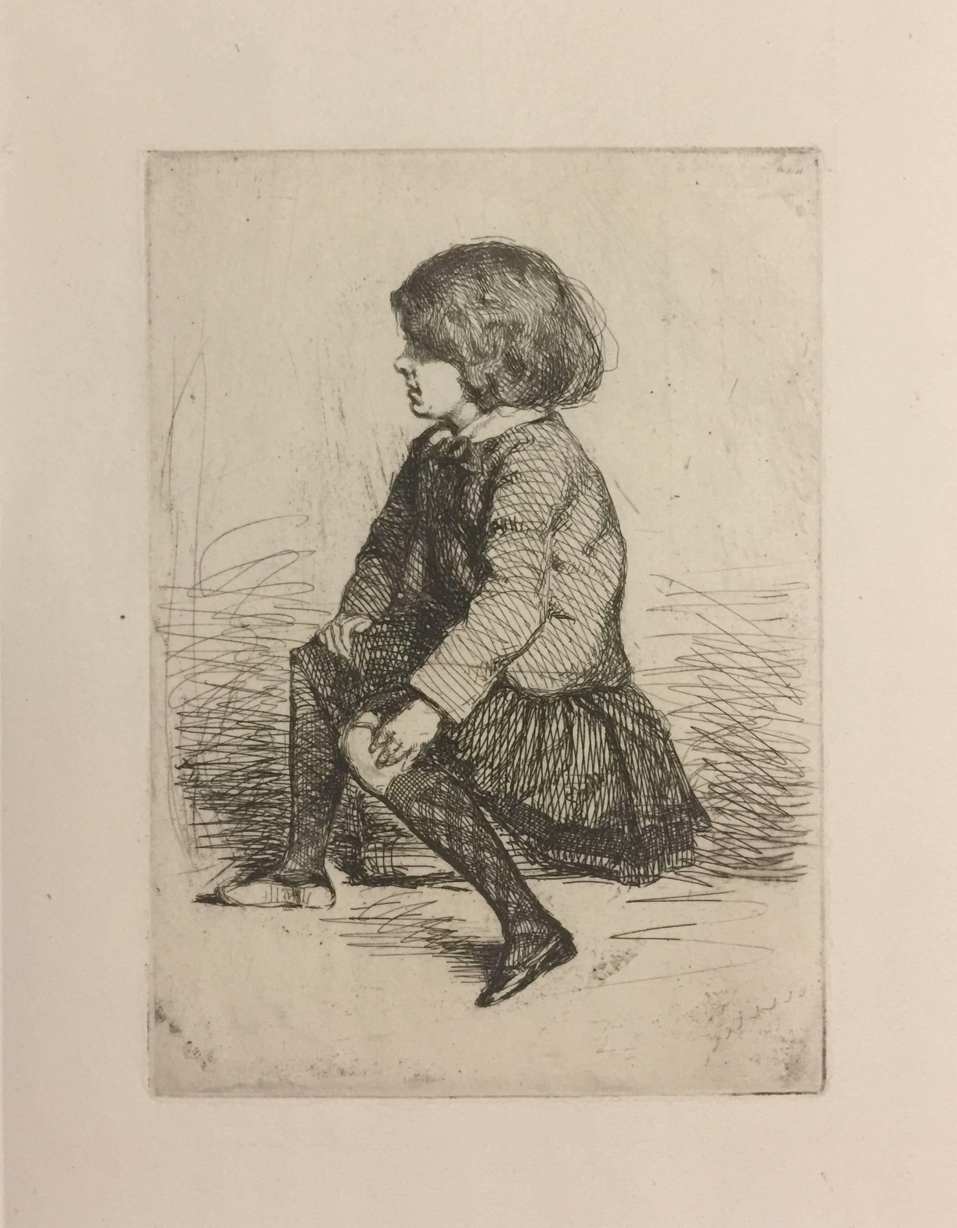 James Abbott McNeill Whistler Figurative Print - Seymour seated