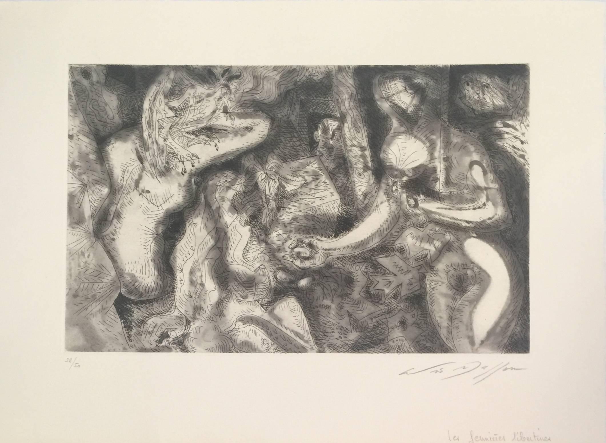 André Masson Abstract Print – Die fermières libertines