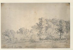 Turin Countryside - Original Ink and Watercolor by Jan Pieter Verdussen - 1744