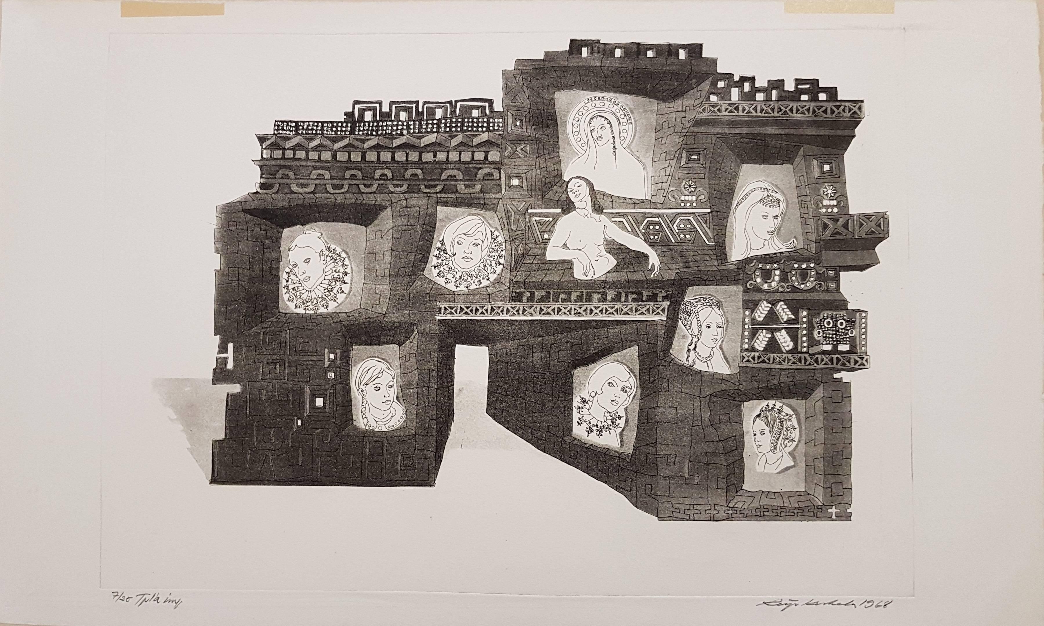 Koskela Reijo Figurative Print - La Casa delle Monache (Nuns' House)