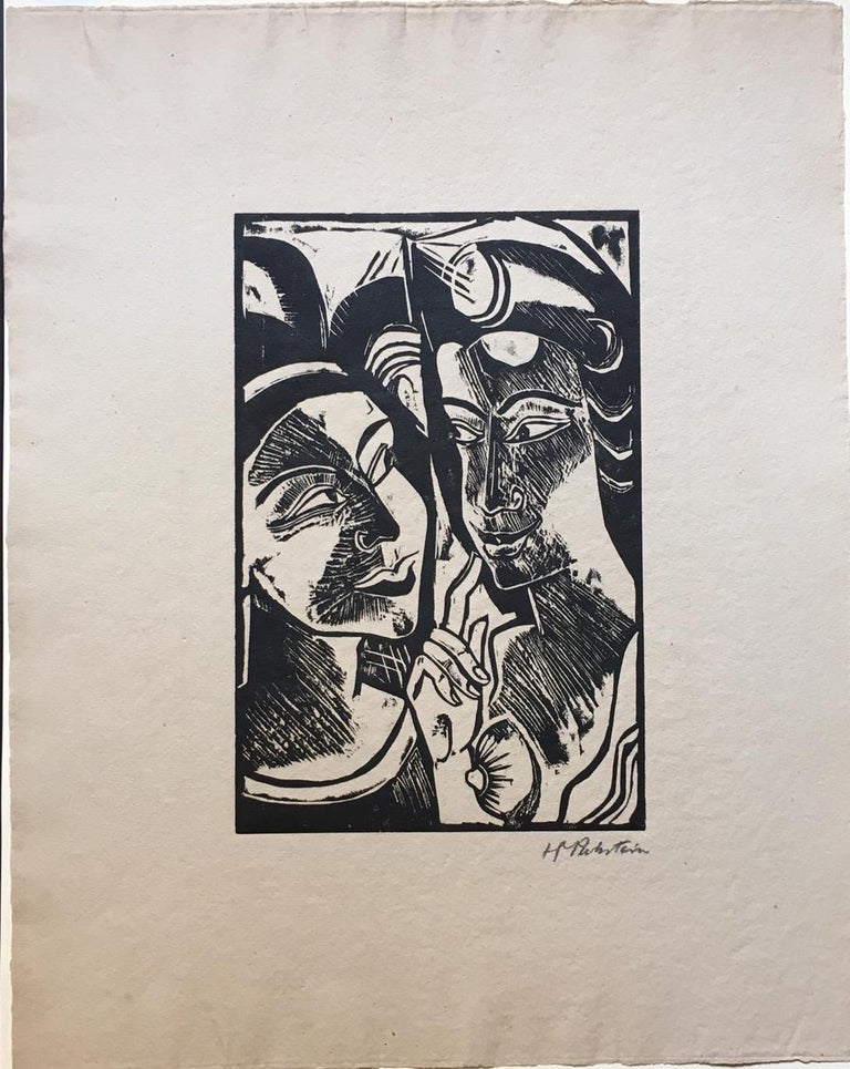 Hermann Max Pechstein Abstract Print - Zwiesprache