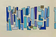 Étude de scénographie - Dessin d'Alkis Matheos - Milieu du XXe siècle