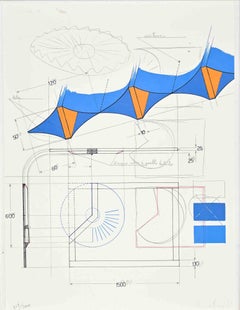 Sans titre, tiré de « Art Market in Kola » - Lithographie d'Agostino Bonalumi - 1971