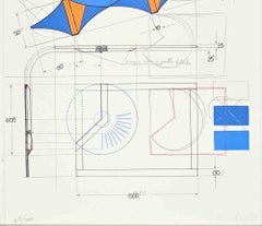 Sans titre, tiré de « Art Market in Kola » - Lithographie d'Agostino Bonalumi - 1971