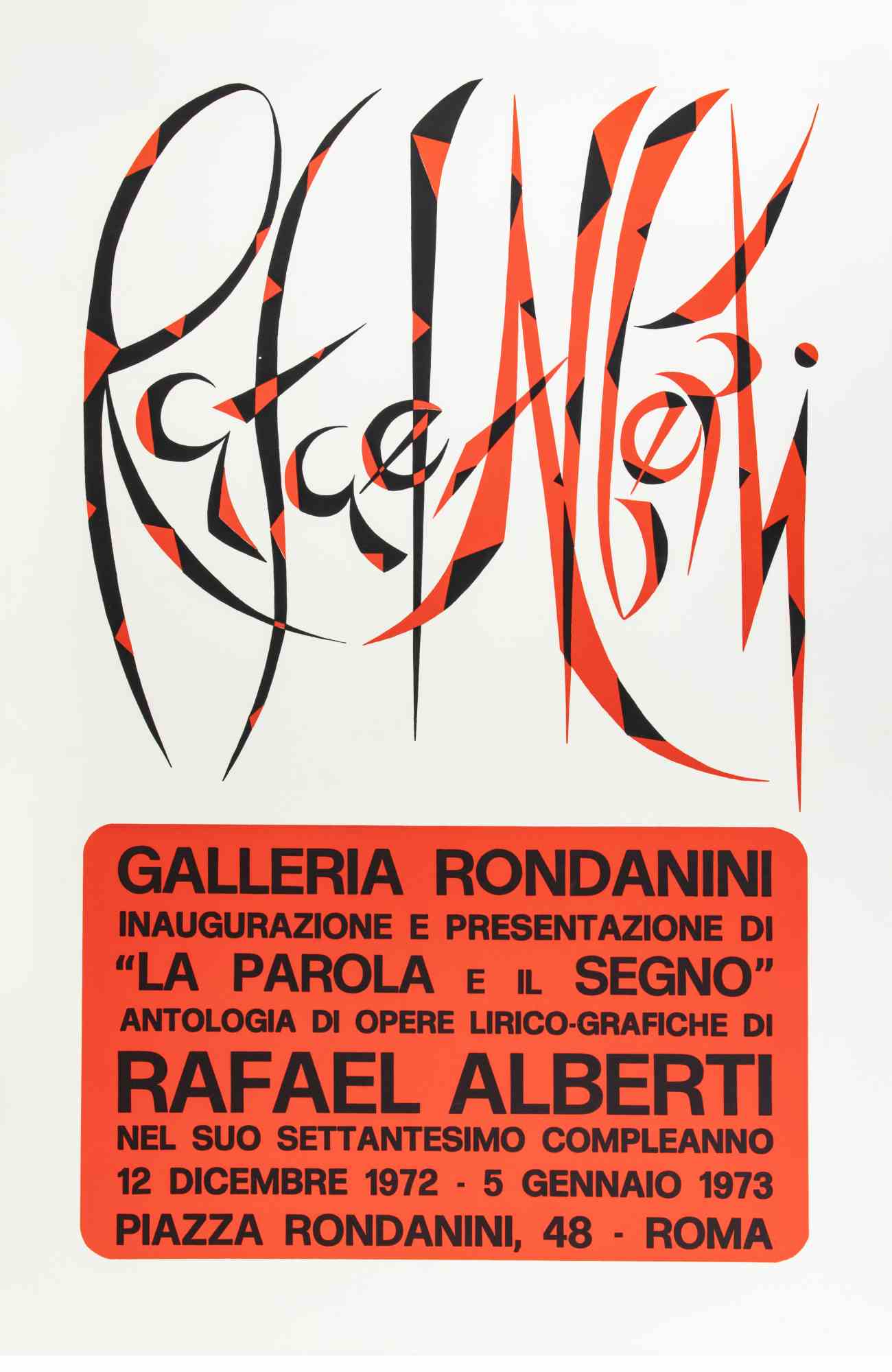 The Word and the Sign, Lithograph by Rafael Alberti, Abstract, 1973, Unframed