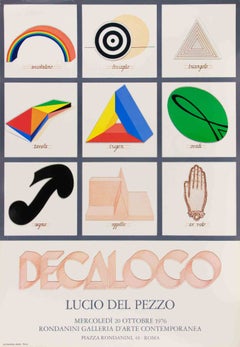 Decalogue - Offset Poster after Lucio del Pezzo - 1976