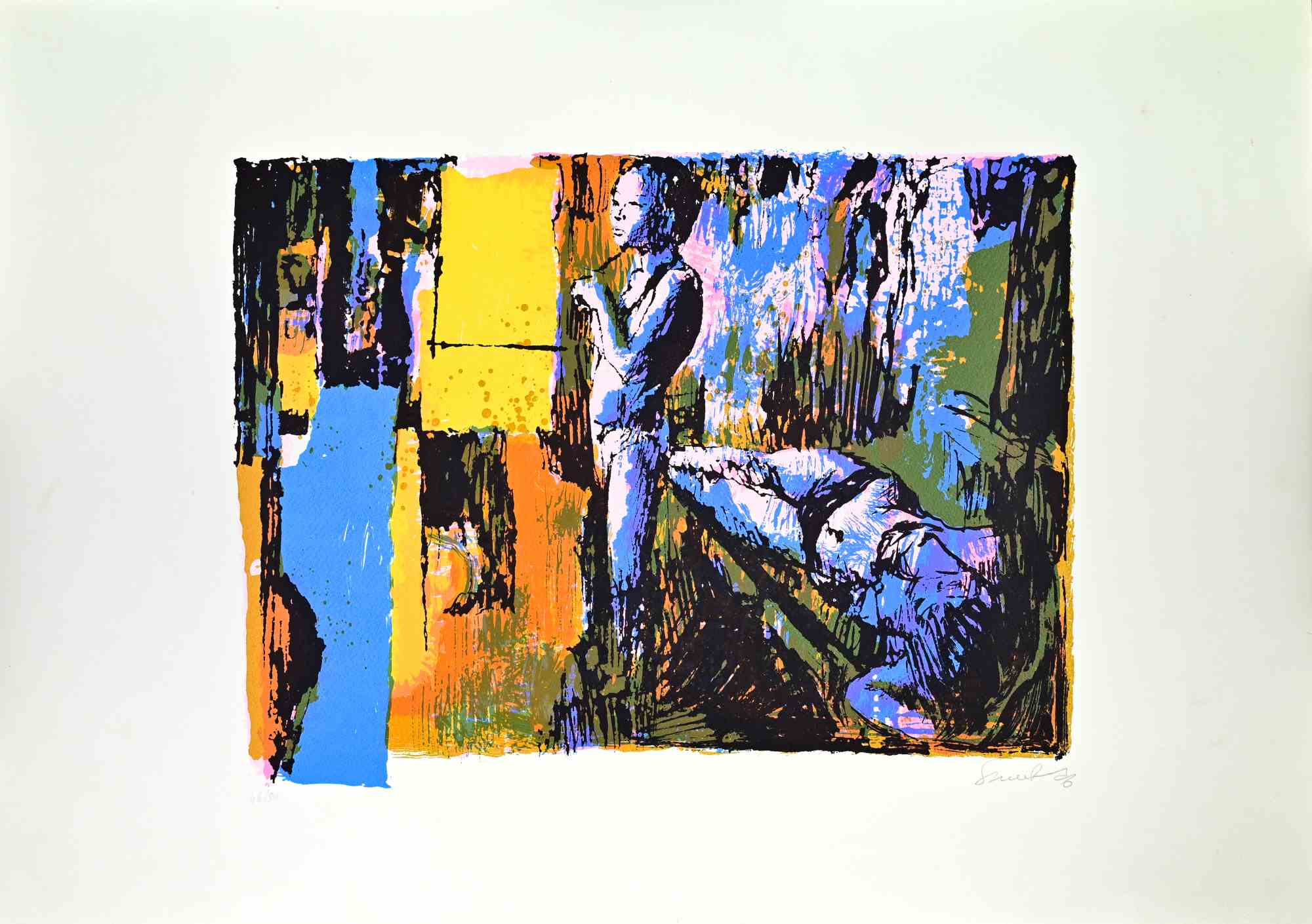 Woman - Screen Print by Nicola Simbari - 1975 ca