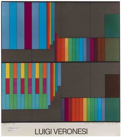 Composizione astratta - Litografia di Luigi Veronesi - 1976
