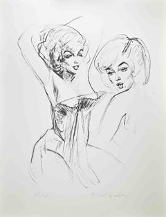 Double Marilyn - Lithograph by Alejo Vidal-Quadras - mid-20th Century