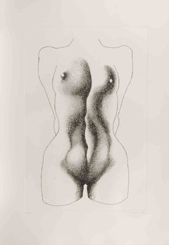 Desnudo - Grabado de Giacomo Porzano - 1972