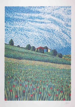 Countryside - Lithograph by Lucio Rofrano - 1990s