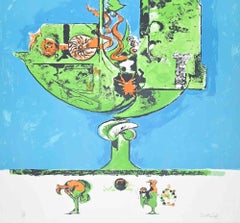 Flames in a Rock Form I - Lithograph by Graham Sutherland - 1970s