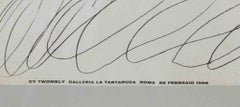 Cy Twombly - Exposition Galleria La Tartaruga 1968 - Vintage Poster - 1968