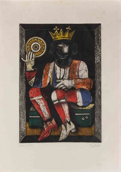 King of Coins - Sérigraphie de Franco Gentilini - Années 1970