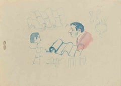 A Master's Touch, Watercolor, Modern Style, Signed, 1940 ca, Unframed