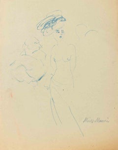 „Die neue Venus“, Tusche, moderner Stil, signiert, ca. 1936, ungerahmt