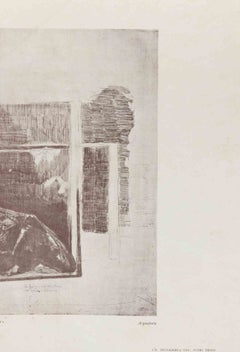 „Ein schlechter Witz“, Aquarell, moderner Stil, signiert, ca. 1938, ungerahmt