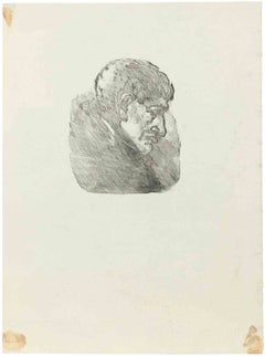 « Se tenant la main », aquarelle, style moderne, signée, vers 1935, non encadrée
