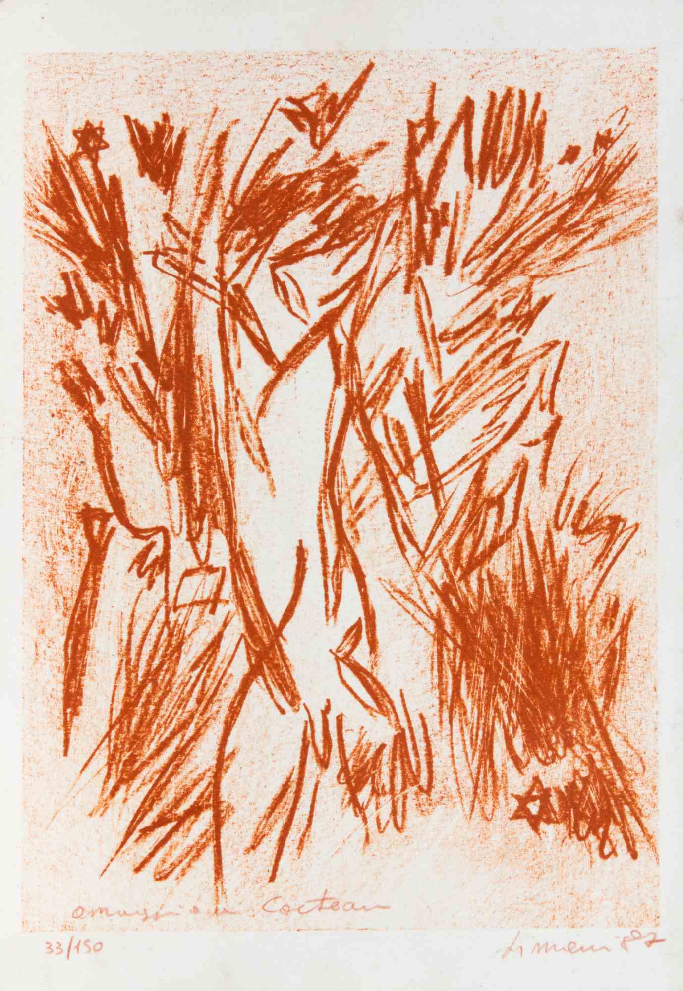 Homage to Jean Cocteau, Lithograph, Signed, 1987, Contemporary