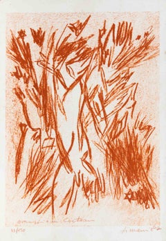 Hommage à Jean Cocteau, lithographie, signée, 1987, d'époque