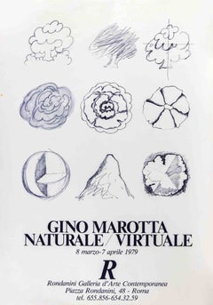 Gino Marotta. Naturale / Virtuale, Offset, Stile moderno, Firmato, 1979, Senza cornice