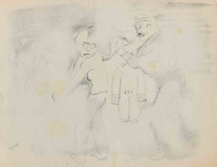 Asian Soldiers, Watercolor, Modern Style, Signed, 1950s, Unframed