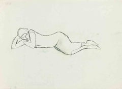 Portrait de femme, dessin à la plume, style moderne, signé, années 1930, non encadré