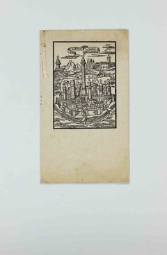 Ex Libris G. Sabattini, Woodcut, Early 20th Century, Unframed