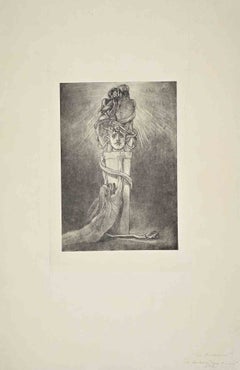 Le Bonheur dans le Crime - Etching by Félicien Rops - 1882