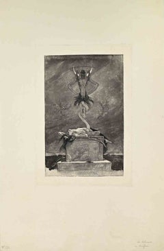 Le Scrifice - Etching by Félicien Rops - 1882