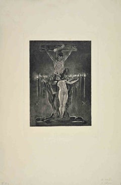 Le Calvaire - Etching by Félicien Rops - 1882