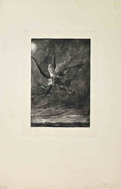L'Enlèvement - Etching by Félicien Rops - 1882