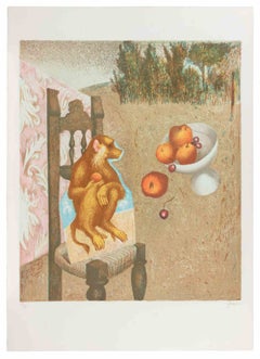 The Monkey - Lithograph by Enrico Benaglia - 1990s