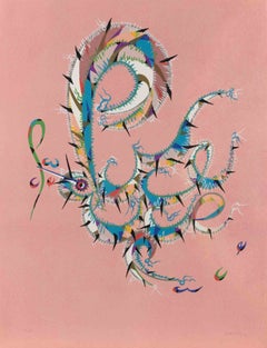 Letter P Lithograph by Rafael Alberti, Abstract, 1972, Unframed
