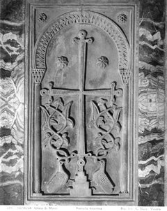 Vintage photo of Byzantine tile in San Marco, Venice, 1920s